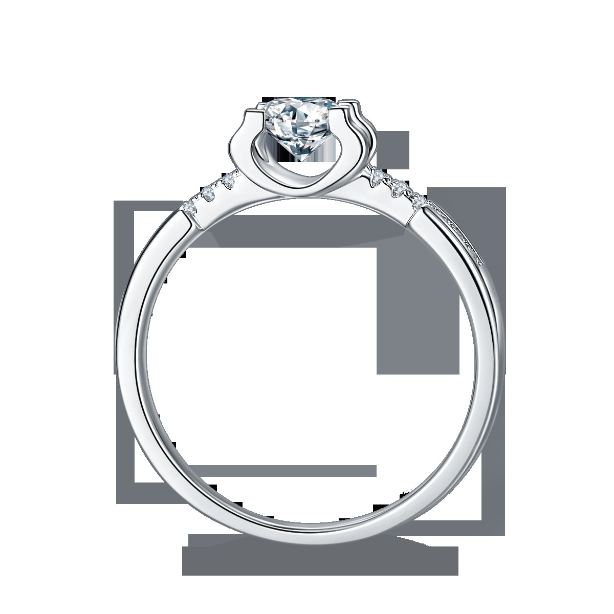 White Moissanite Diamond Minimalist Custom Sytle Wedding Ring For Women