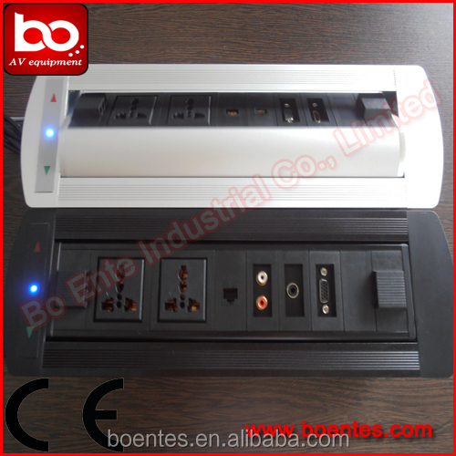 Conference Table Motorized Desktop Socket with AV Interface/Anchor Pop Up Box