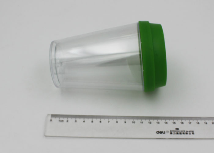 Reusable Double Wall Clear Plastic Coffee Cups With Lids / Plastic Travel Coffee Mugs