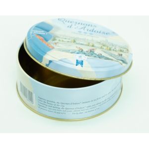 Customized Round Cake Box Candle Cookie Tin Cans Adjustable Height