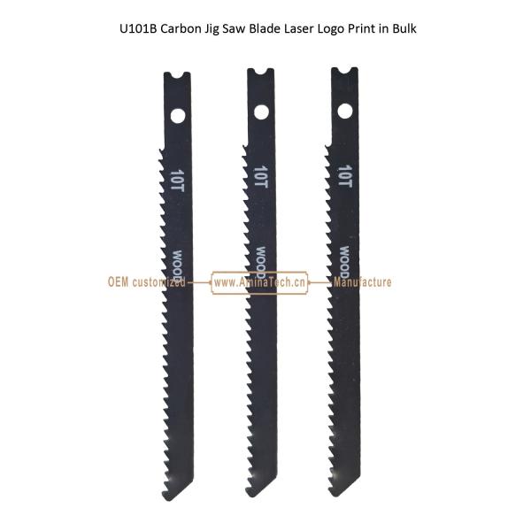 U101B Carbon Steel Jig Saw Blade Laser Logo Print in Bulk size:100mmx8x10T,