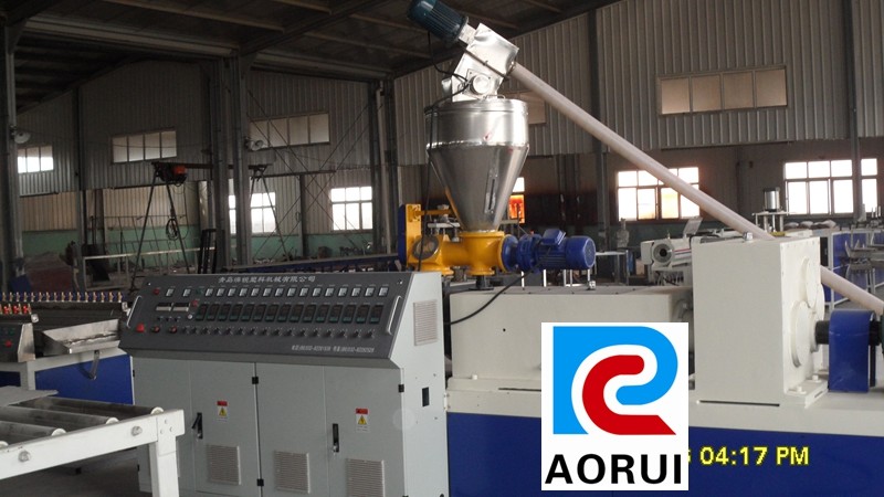 PVC Celling Panel Plastic Manufacturing Machines With Double Screw Design