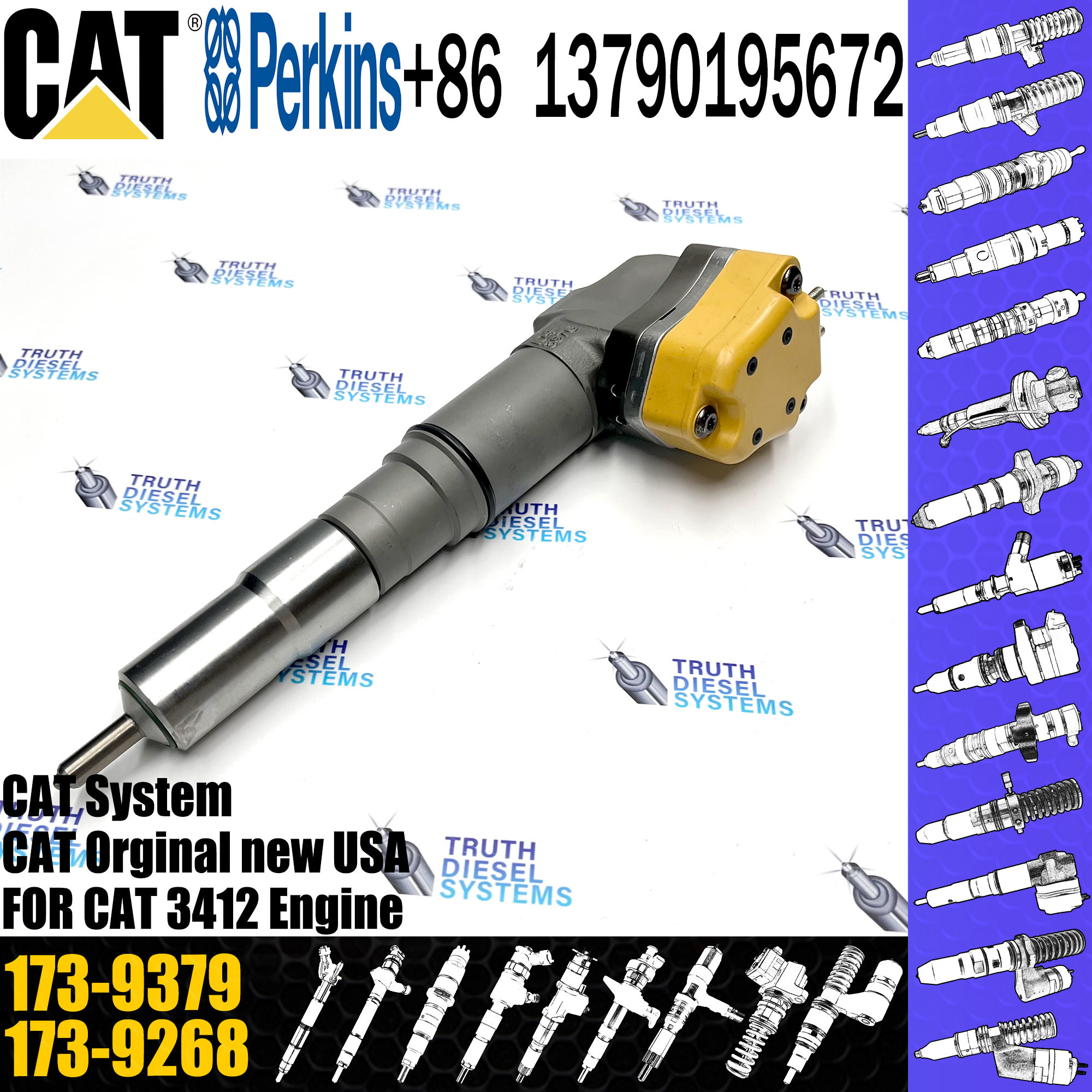 3126 Fuel Injector 173-9379 138-8756 155-1819 232-8756 111-7916 198-4752 20R-5392 For Caterpillar Diesel Injector