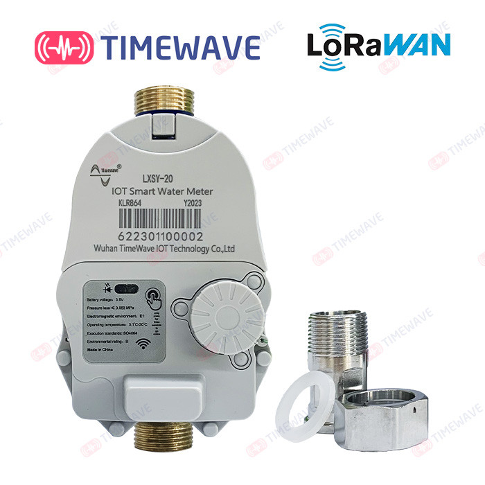 Lorawan Wireless Cold Hot Water Flow Meter Remote Control With / Without Valve