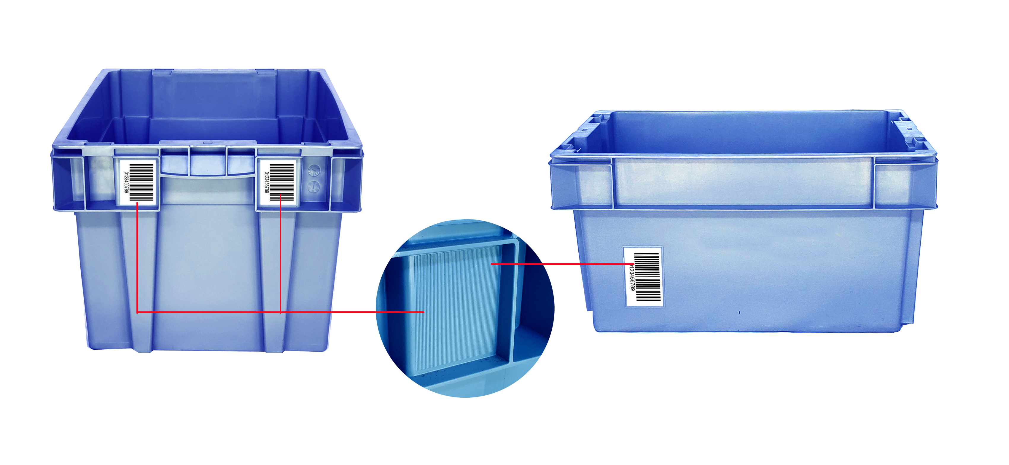 Solid Box Plastic Moving Containers Produce Plastic Vented Crates