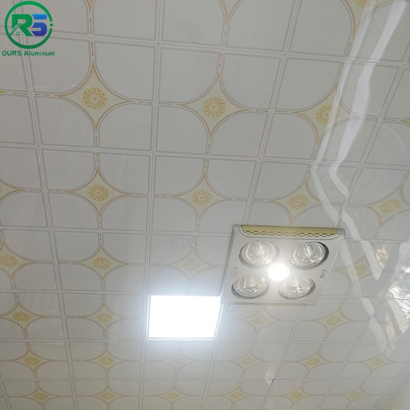 Carving Beading Aluminum Clip In Metal Ceiling Tiles For Building Construction 300*1200mm