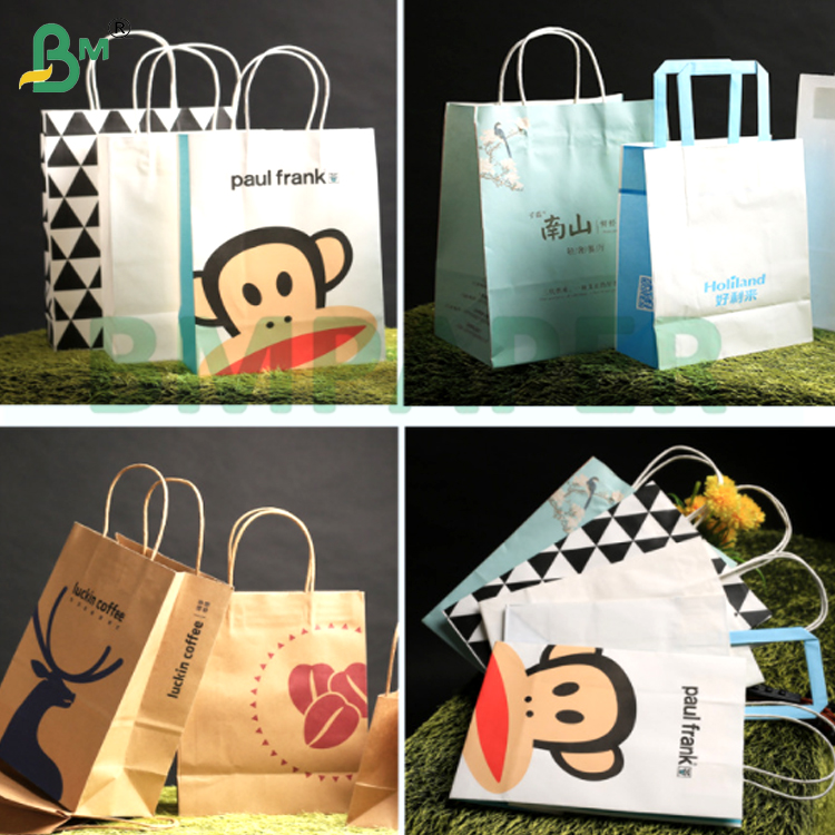 90g 100g Bright White Kraft Paper High Flexibility & Stiffness for Carrier Bags