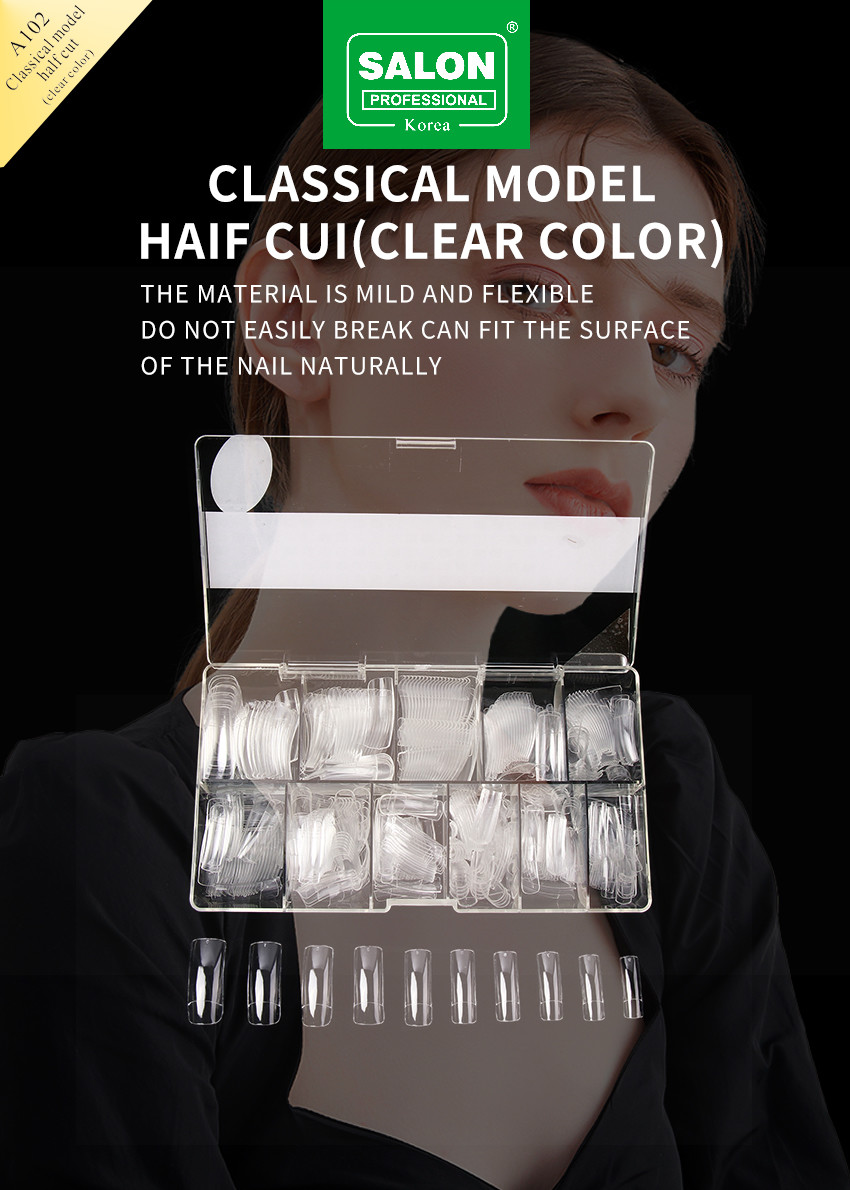 Professional Long Square Full Cover False Nail Tips For Salon Level Nail Art Enhancement