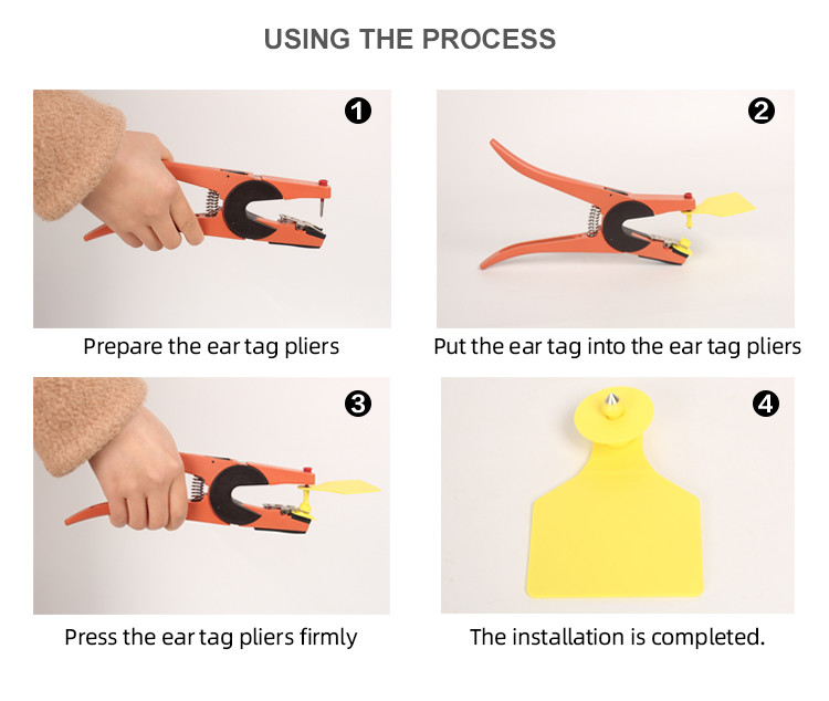 Animal Ear Tagging Tool HL-MP74 Ear Tags Applicator For Cows And Pigs