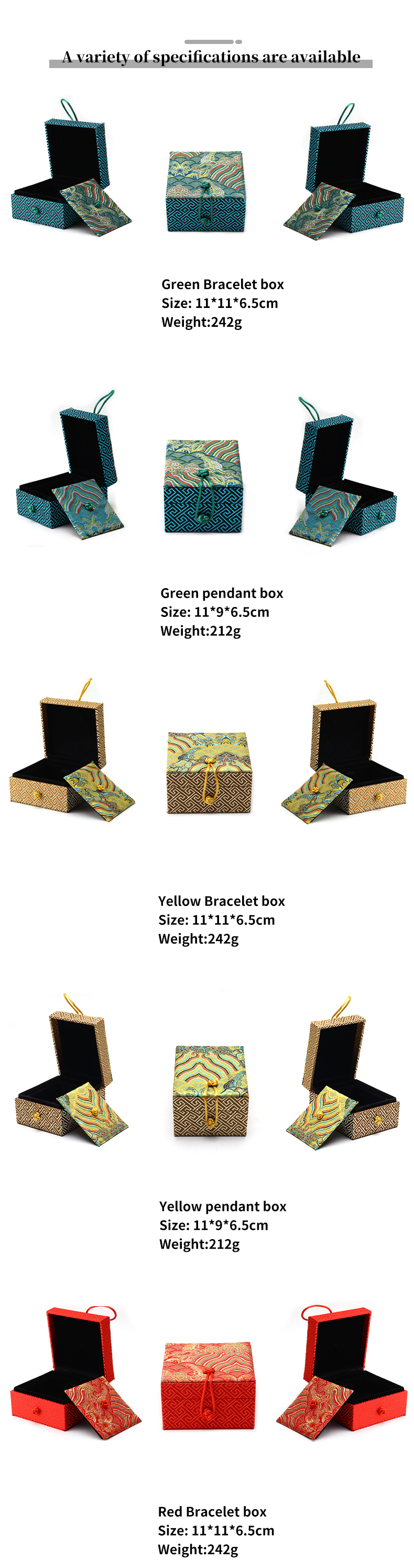 Jewelry Packaging Box for Bracelet Style Classic Necklace Pendant Storage Box 11*11*6.5cm
