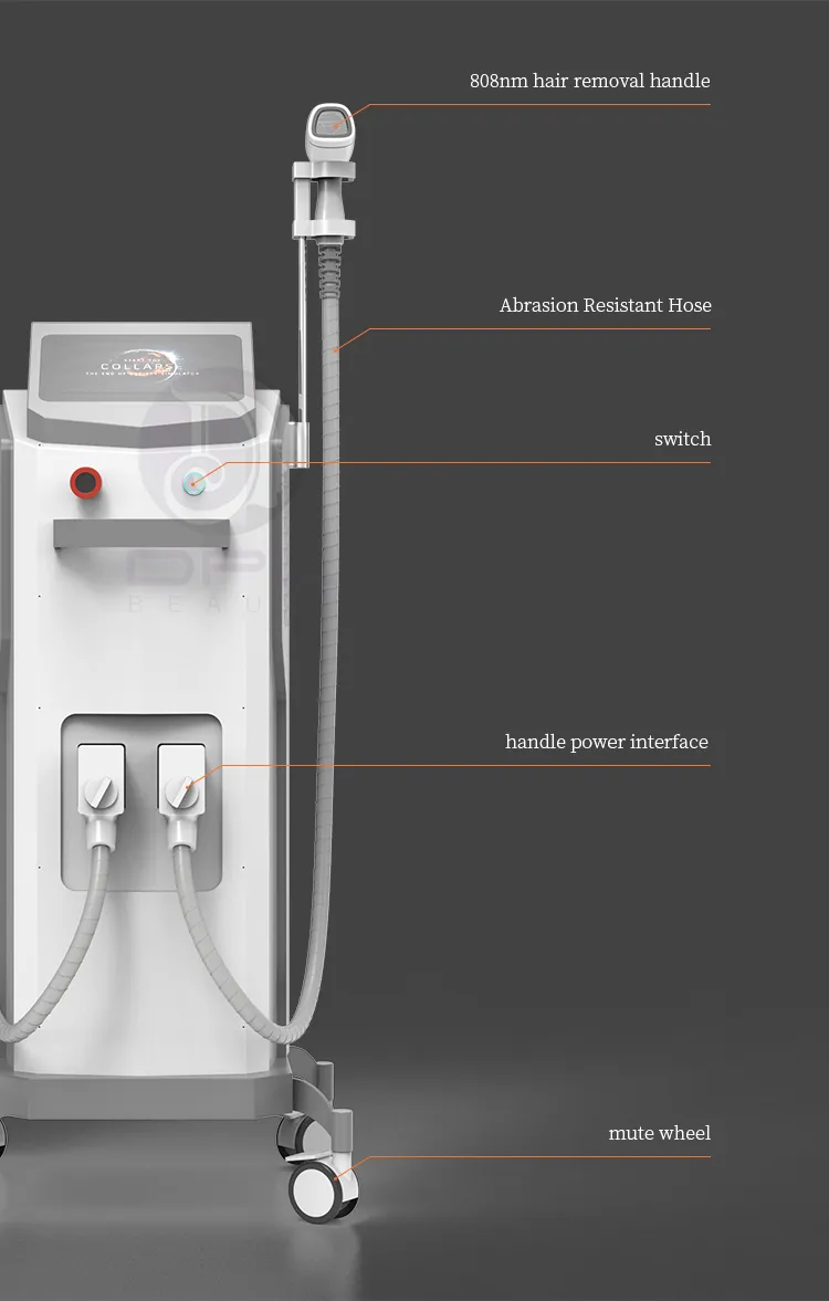Diode Laser 755/808/1064 Nd Yag Laser Tattoo Removal 2 In 1Permanent Hair Removal Machine Skin Rejuvenation