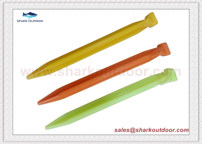 plastic tent peg stakes
