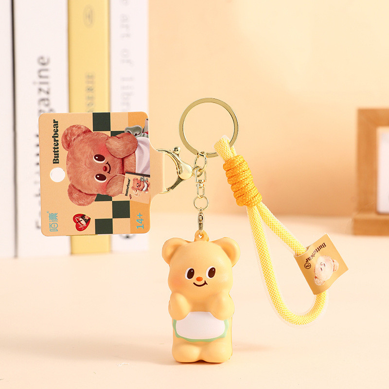 Soft Silicone Cartoon Keychain For Girl Women Tastless Office/School/Personal