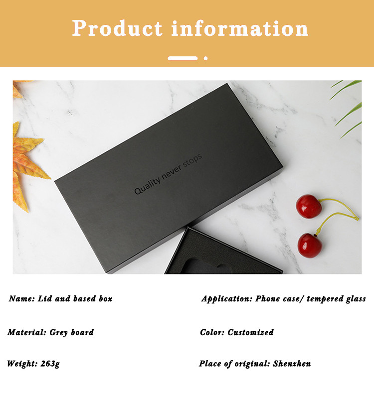 Eco-Friendly Luxury Paper Lid And Base Boxes Cardboard Phone Case Box Packaging