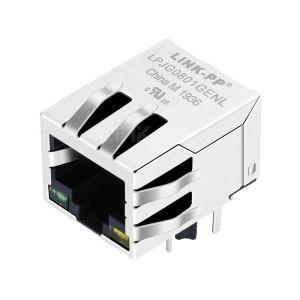  RDA-215BAM1A Compatible LINK-PP LPJG0801GENL 100/1000 Base-T Tab Down Green/Yellow Led Single Port 10 Pin RJ45 Networking Connector Manufactures