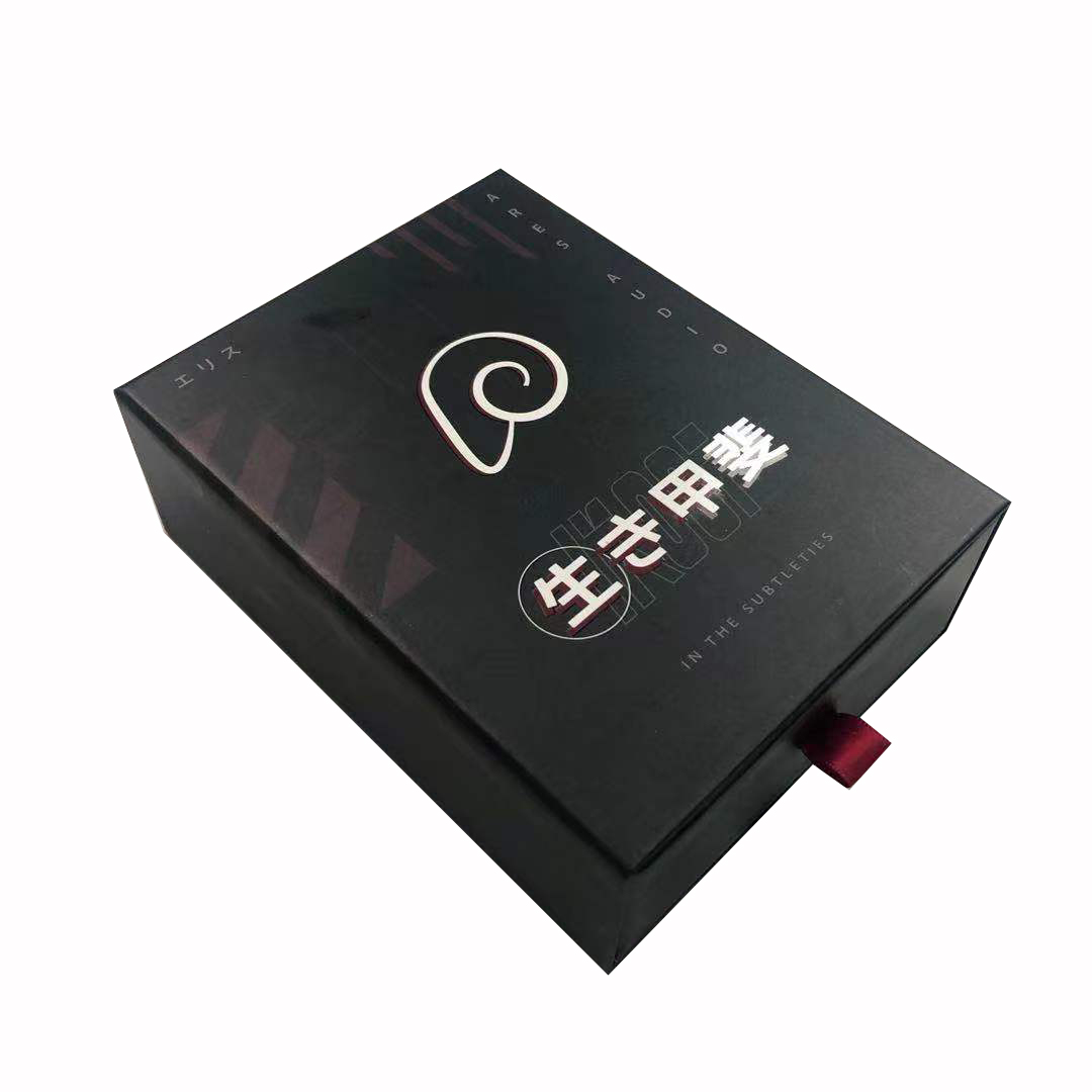 Matte Black Paper Gift Package Box Custom For Jewelry Watch Eyewear