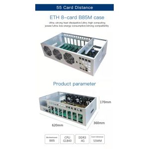 Wholesale Empty Server Case Rig B85 55MM case 8 GPU Machine GPU for gpu rig PC