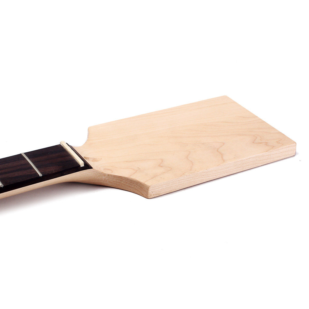 Cigar Box Guitar Neck Maple Paddle Headstock 22 Fret For Electric Guitar Neck Rectangle headstock Black