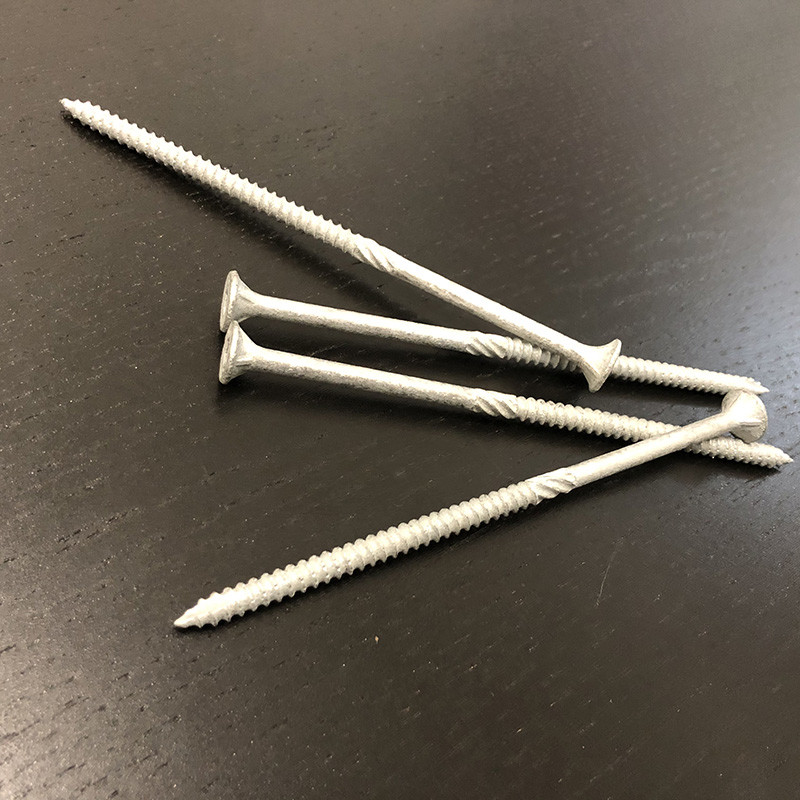 Construction 150mm Wood Screws T17 Galvanised C4 Hex Head Decking Screws With Knurl