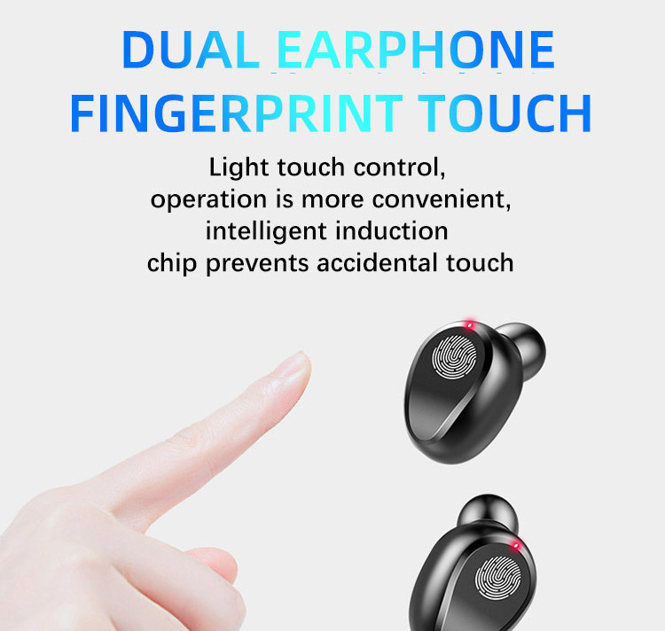 CVC8.0 HiFi Stereo Wireless Bluetooth Earbuds IPX5 AVRCP HSP For Sports Gym