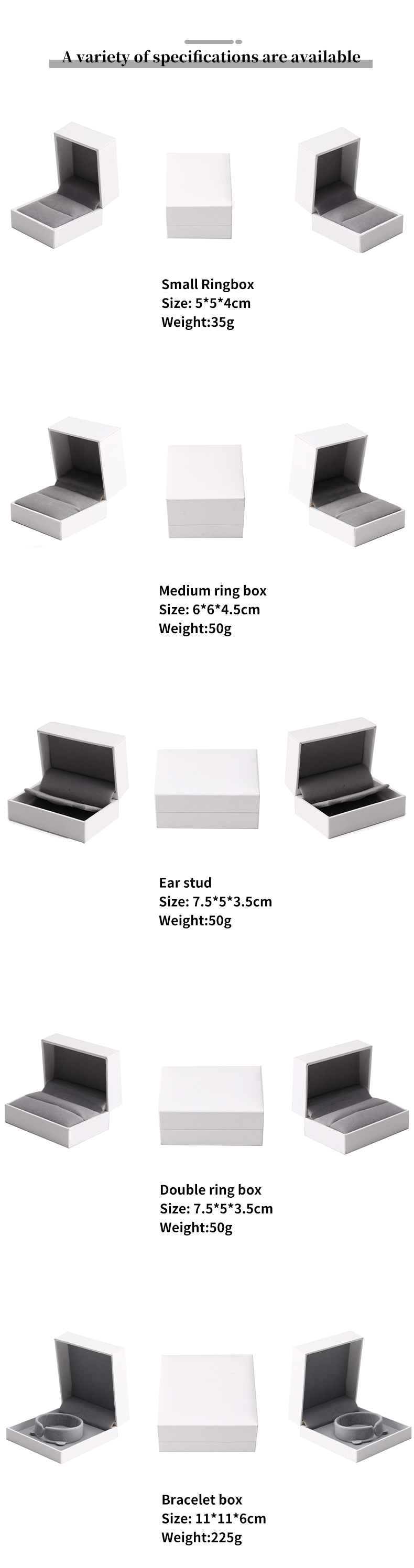 9*9*3.5cm Custom Logo Jewelry Packaging Box for Earrings Necklaces and Rings Customized