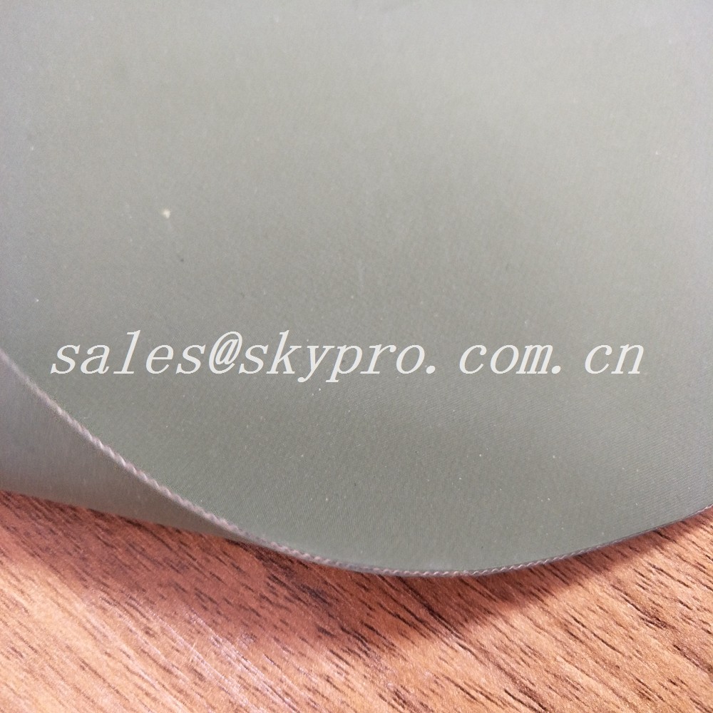 Custom Wear Resistant Hypalon Rubber Sheet Neoprene Fabric Roll , Hardness 68±5