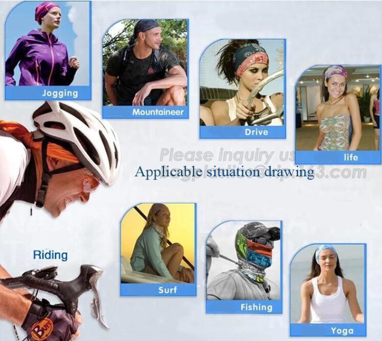 custom made digital sublimation polyester colorfast printed bandana,custom headwear printed seamless neck tube polyester