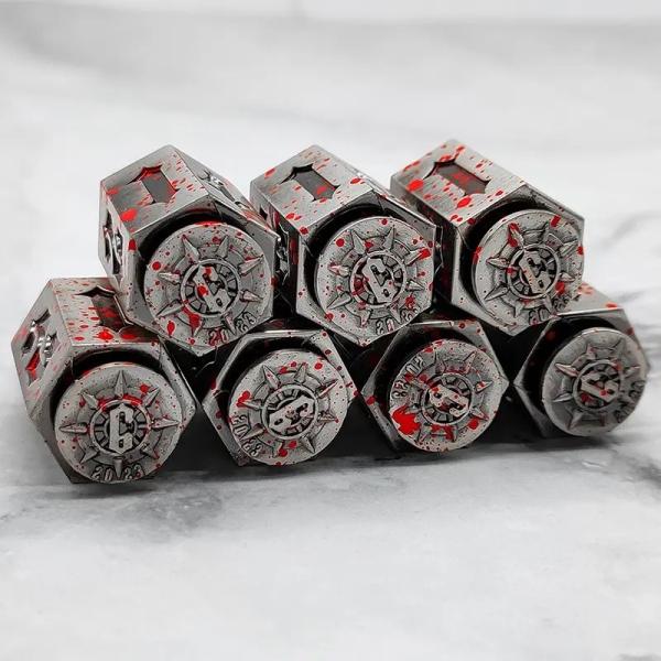 Standard Game DND Metal Dice Polyhedral Weighted Set For Poker Party Tabletop