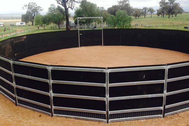 20 Panel Horse Yards Inc Gate, Round Yard, Cattle Fences, Corral 14m Diameter