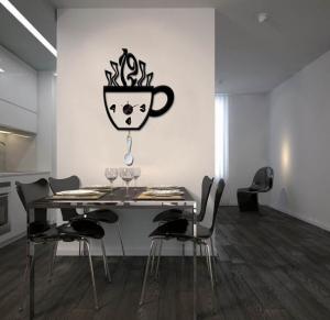 Vinyl Bowl Wall Decoration Designer Wall Sticker Clocks 10A026 Manufactures