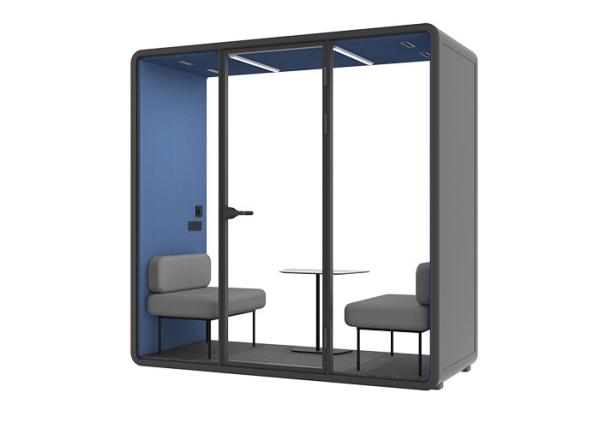 Aluminum Frame Acoustic Panel Steel SL Size Soundproof Office Booth For 2 Person