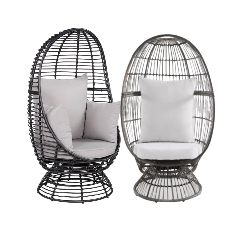 Egg Round Patio Outdoor Indoor Garden PE Rattan Swing Chair Hotel Garden