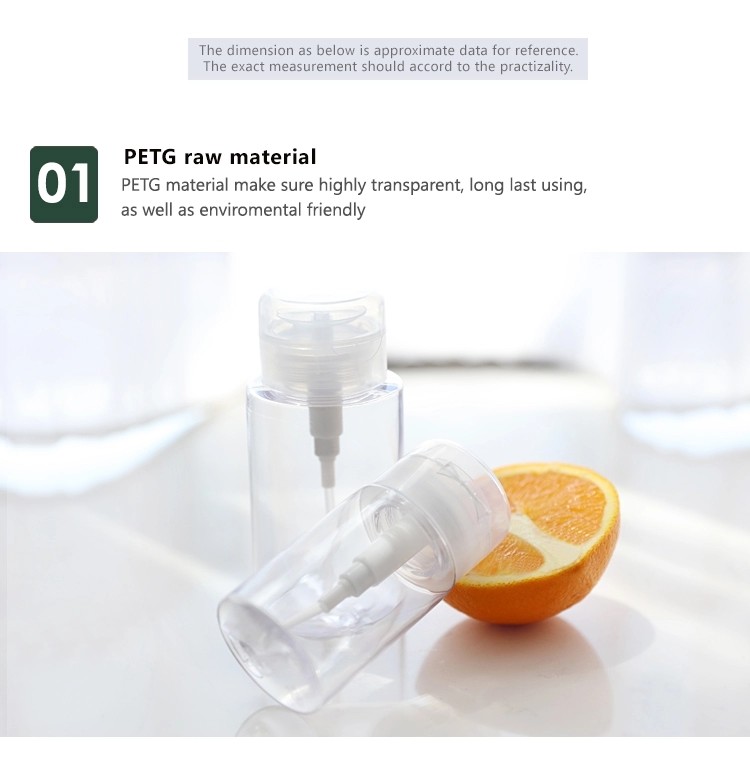 100ml 150ml 200ml Plastic Pressure Bottle For Toner Lotion / Makeup Remover