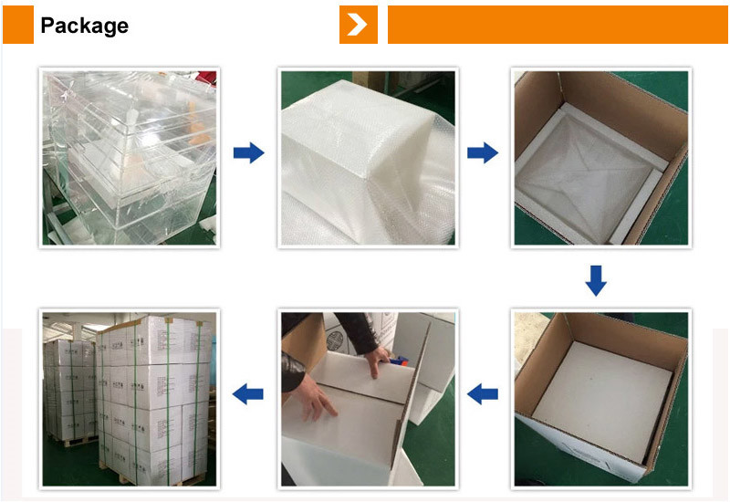 Durable Square Acrylic Flower Box Makeup Organizer Rose Storage Cosmetic Case