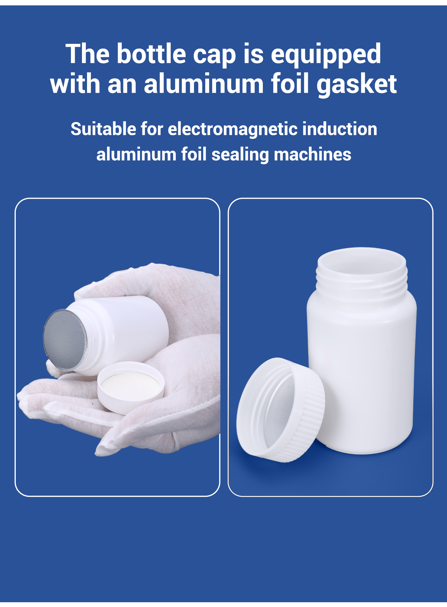 Empty 50CC Plastic Pill Bottle Container Blank Medicine Bottle For Chemical Capsule