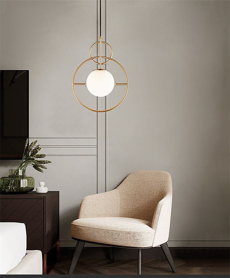Modern Round Glass Ball Chandelier for Living Room Bedroom Cafe Lilac Loop Chandelier(WH-MI-331)