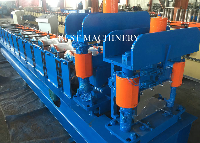 Metal Roof Ridge Cap Roll Forming Machine 8-12m/Min Speed PLC Control System