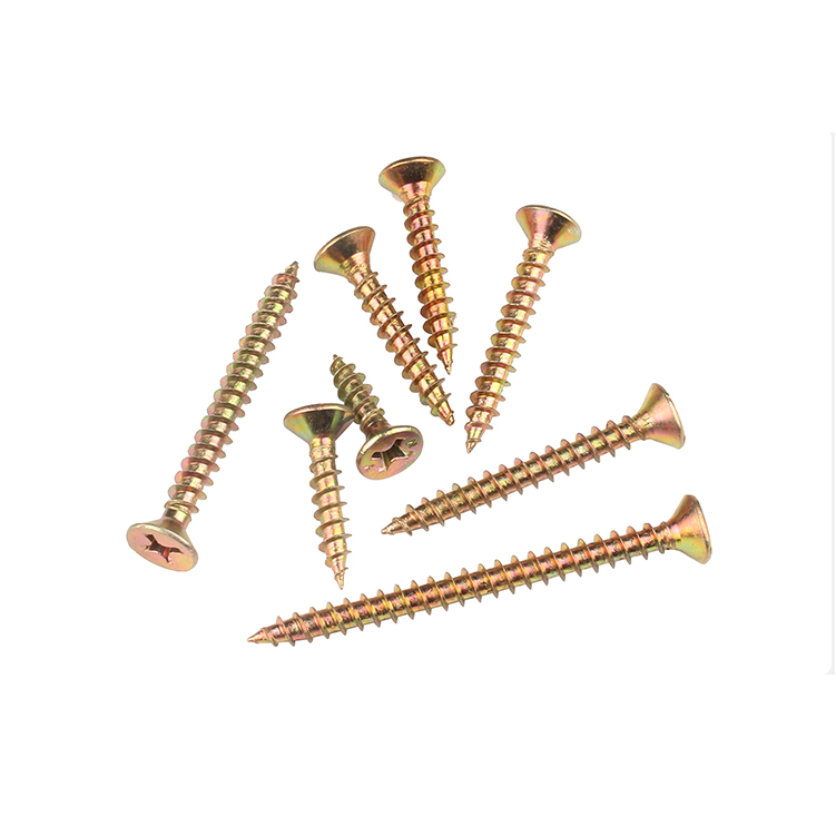 Zinc Plated Metric DIN7505 Countersunk Head Chipboard Screws for Harden MDF Furniture