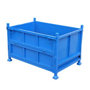 Heavy Duty Warehouse Steel Storage Cage Foldable And Stackable Customized Color