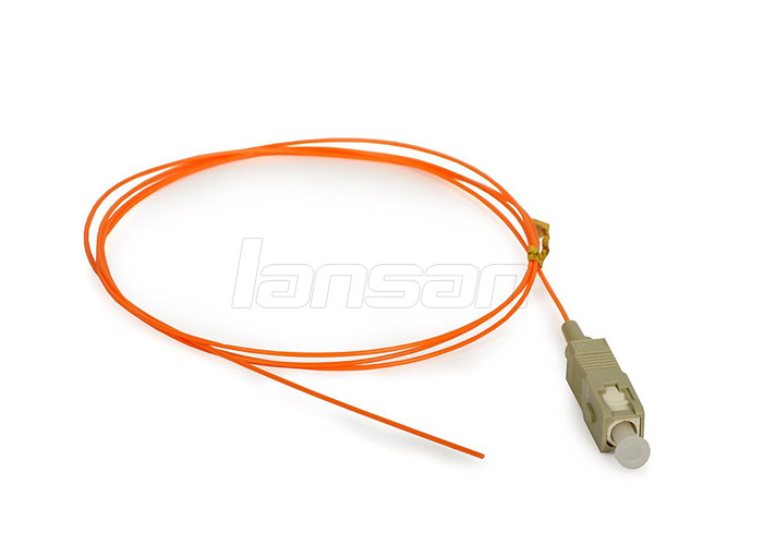 SC Connector Multimode Fiber Optic Patch Cord OM4 Low Insertion Loss OFN 1 Meter Pigtail