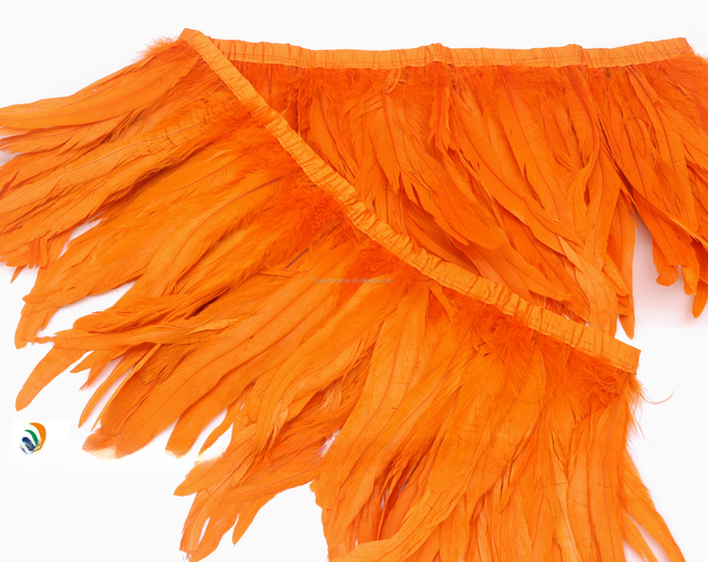 Vibrant Dyed Chicken Feather Coque Rooster Fringe Trim for Party Decoration Supplies