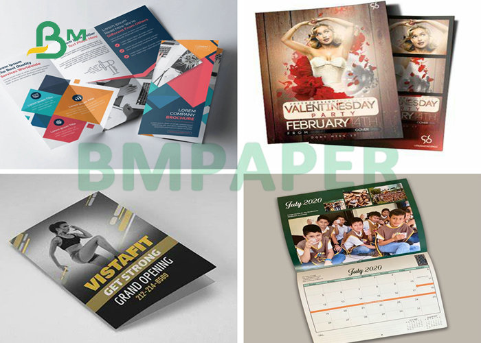80LB 100LB 26 X 38 Inches Pure White C2S Gloss Text  For Posters Printing 