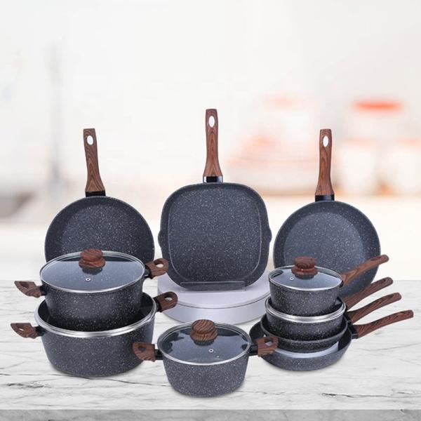 Various Models Kitchen Cookware Maifan Stone Aluminium Ollas Cooking Pot Sets