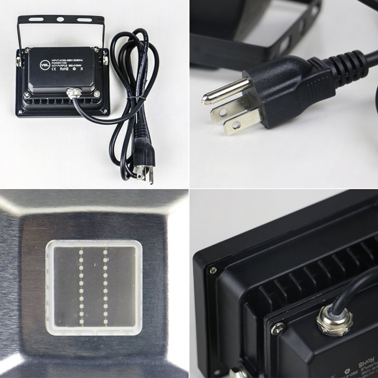 395Nm Aluminum Outdoor LED Flood Lights , Ultraviolet Flood Light For Party Decoration