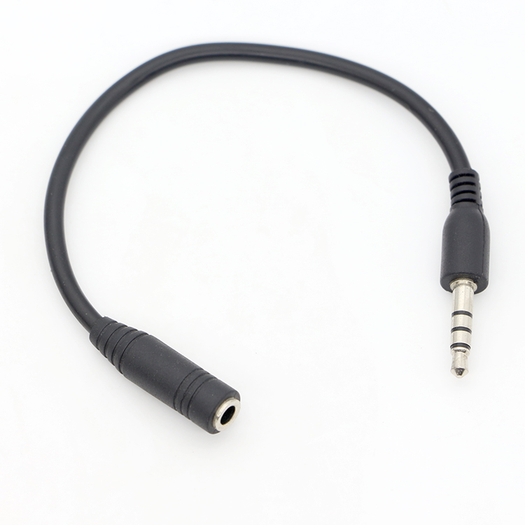 Short 20cm 3.5mm 4 Poles TRRS Male To 3.5mm TRRS Female Stereo Aux Audio Extension Cable