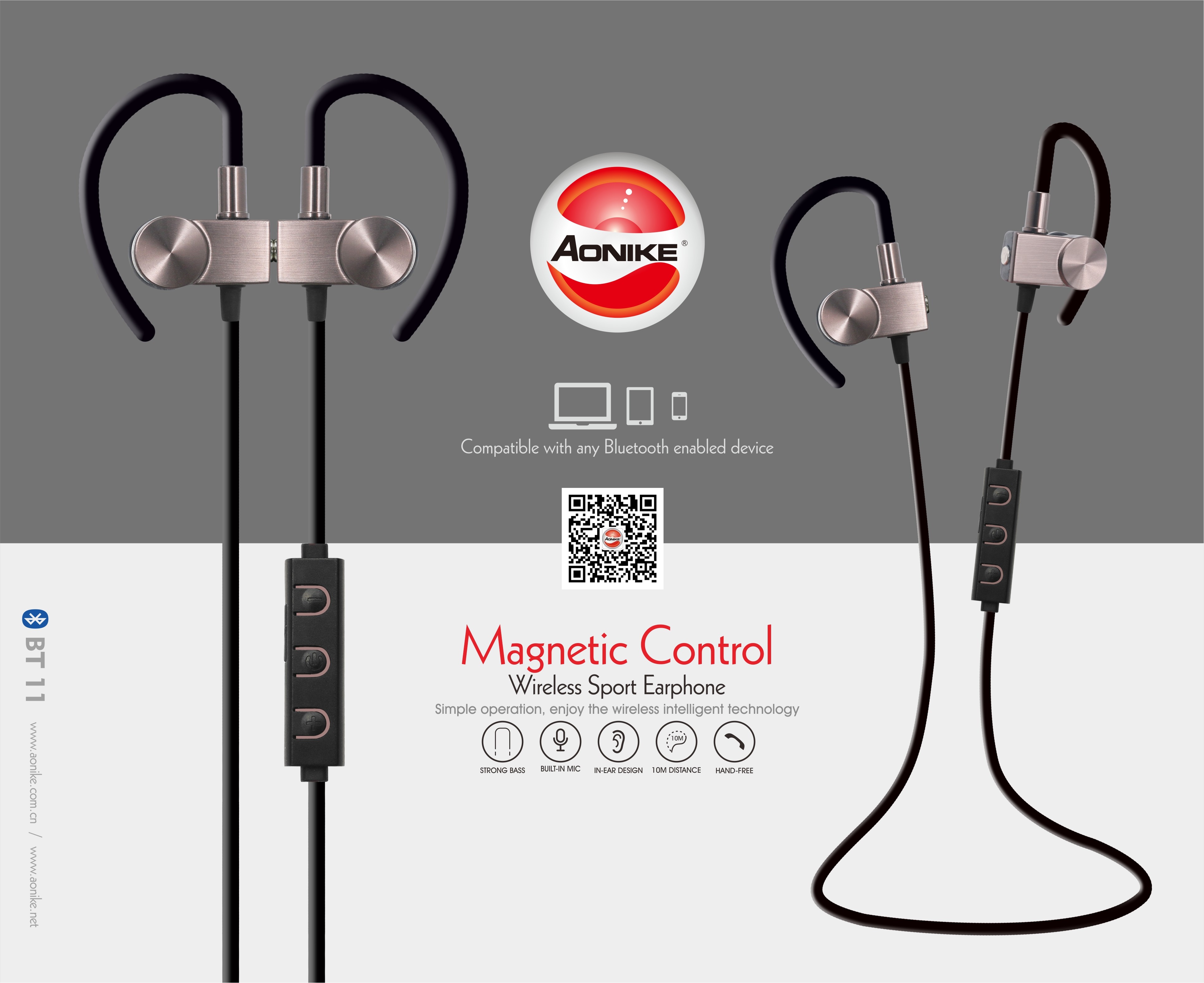 OEM Dia13.6mm 110dB Magnetic Sport Bluetooth Earphones many model for selected,factory sale directly