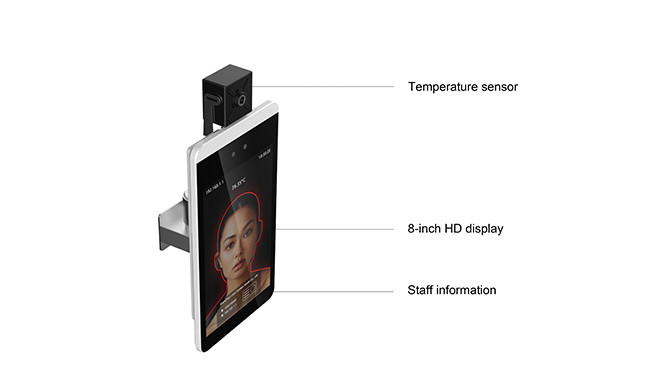 Flatbed Android 7.1.2 8" Face Recognition Display Kiosk