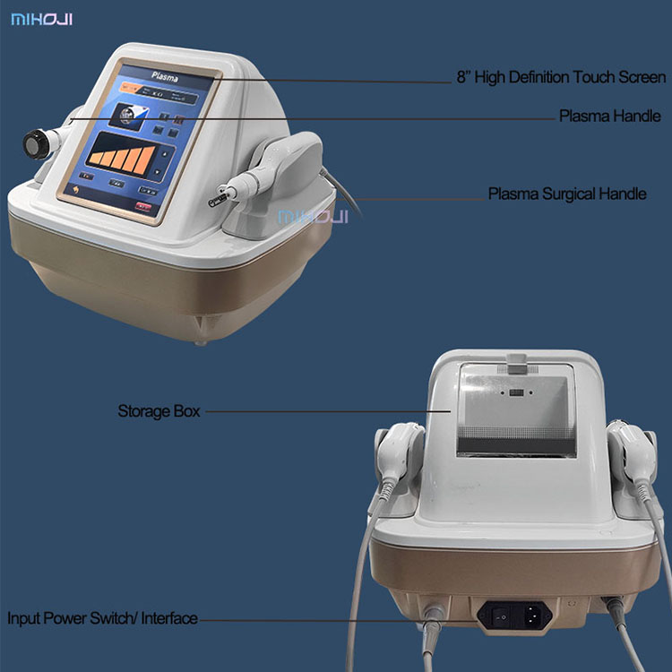 2 Handles Plasma Skin Tightening Machine For Neus Wrinkles And Pigment