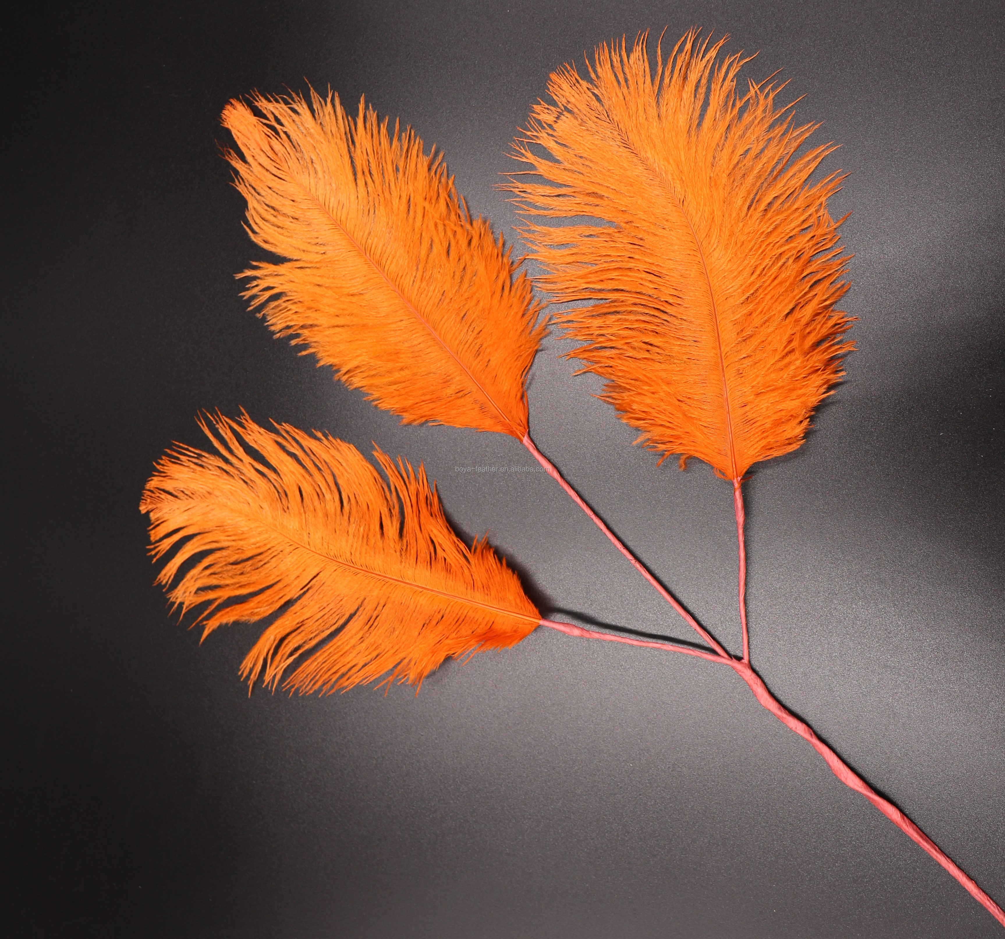 Event Party Supplies Must-Have Ostrich Feather Spray with Wire Accessory Shipping Worldwide