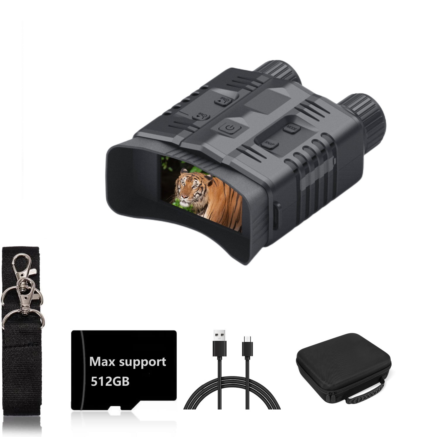 Hunting Survival Image Intensifier Night Vision Infrared Head Mount Night Vision Monocular